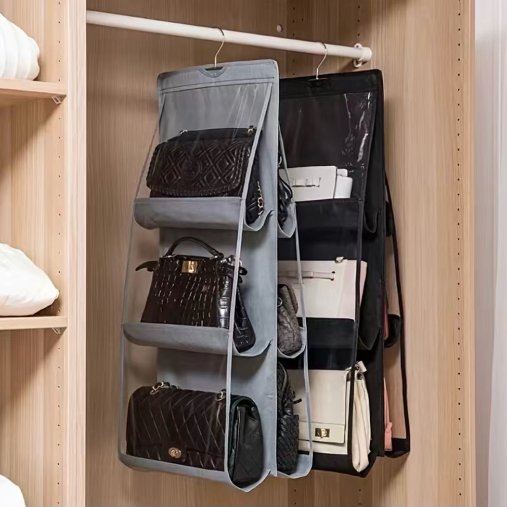 8x HOST PICK Hanging Hook Handbag/Purse Organizer holds 6 handbags - Picture 2 of 6
